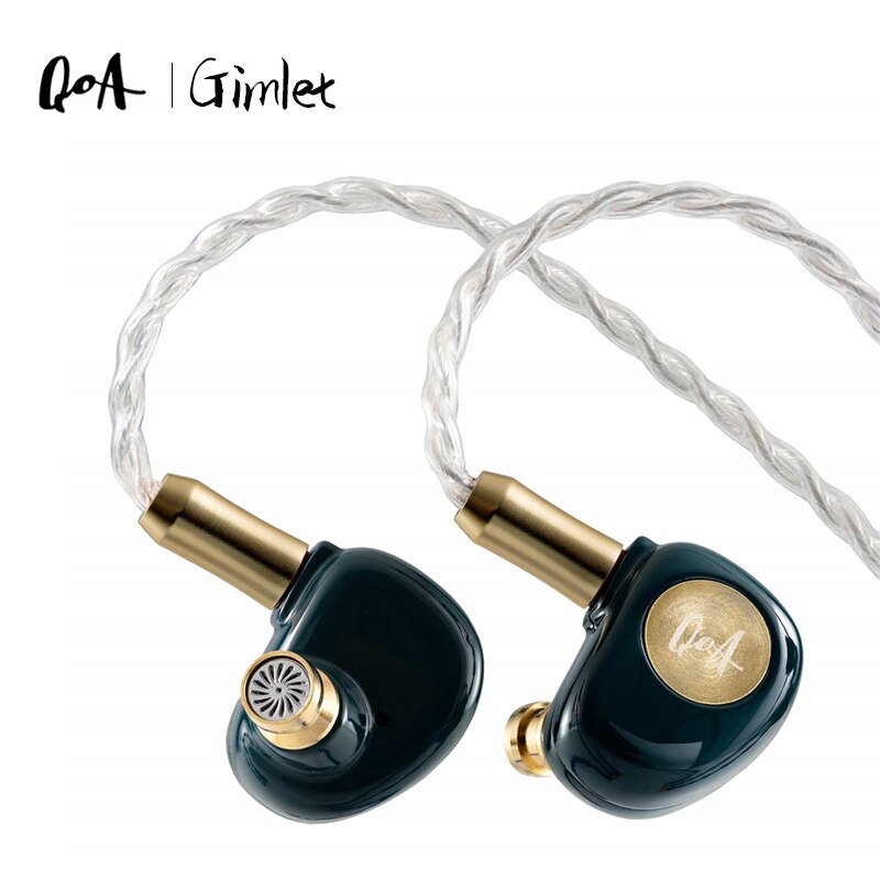 QOA GIMLET Earphone 10mm LCP Diaphragm Dynamic Driver 4-core OFC Silver Plated with 0.78 2pin Cable Earbuds - The HiFi Cat