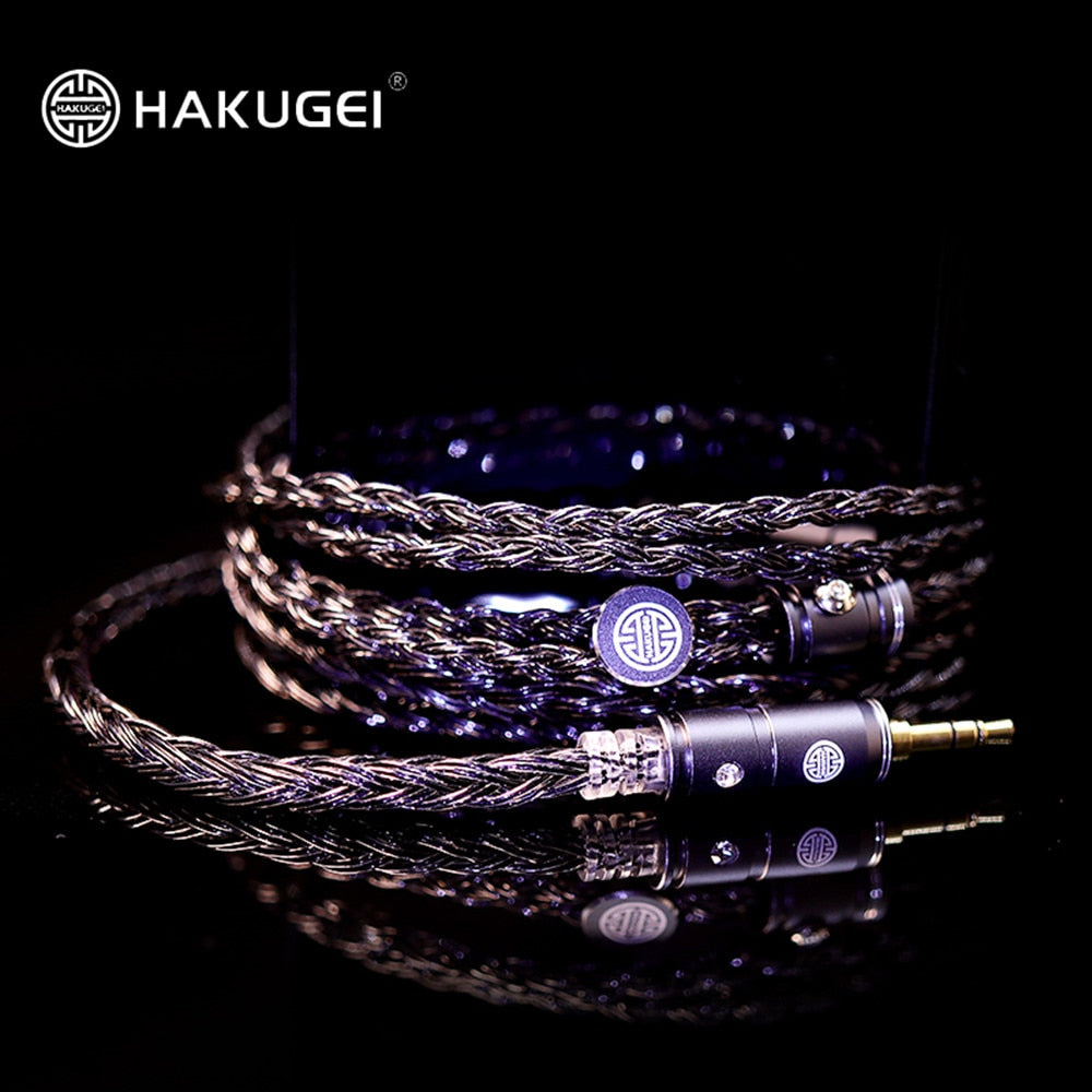 HAKUGEI NIGHT ELVES Copper-Gold Alloy CUAU0.1 16 Core 26awg 2Pin 0.78mm MMCX Earphone Upgrade Cable for KXXS S8 SE215 - The HiFi Cat