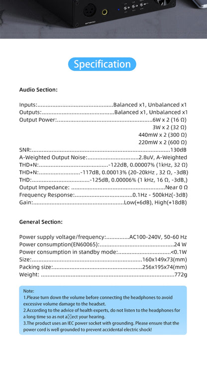 SMSL SP200 THX AAA 888 Technology Balanced Headphone Amplifier with XLR RCA Input - The HiFi Cat