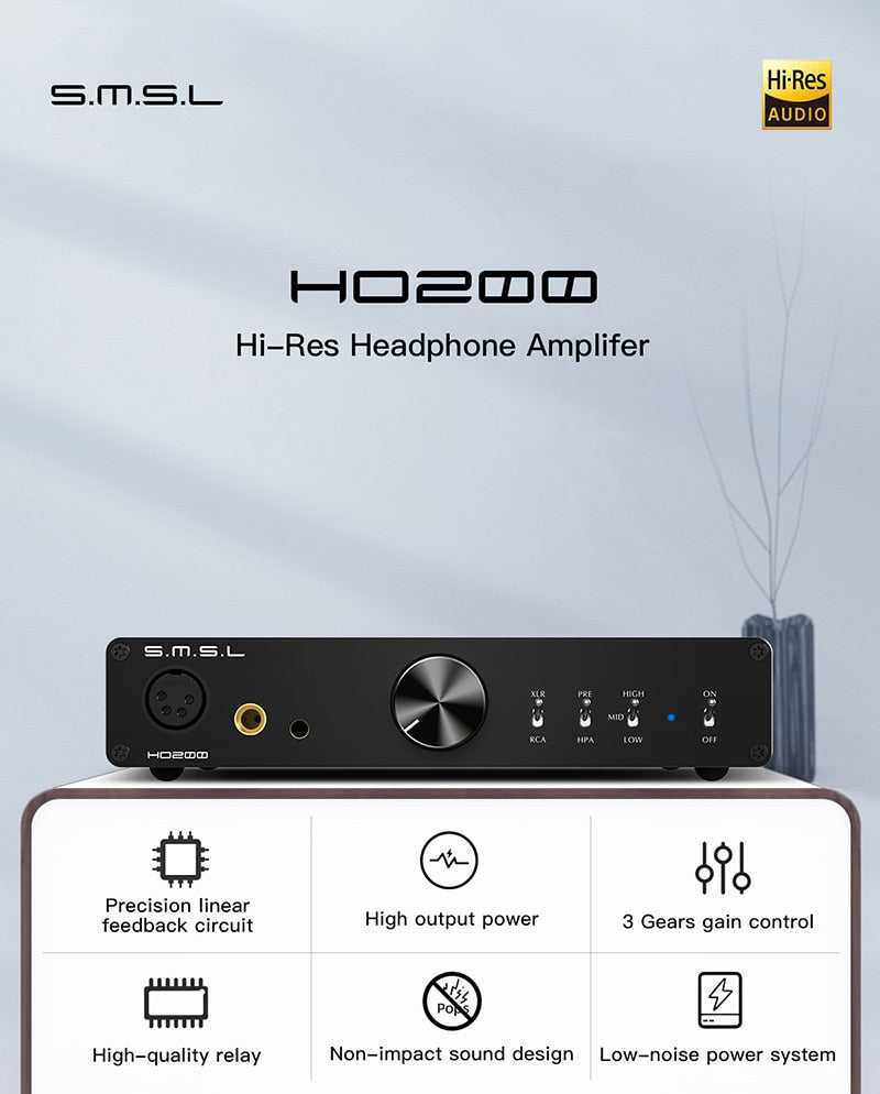 SMSL HO200 HiRes headphone amplifier 16ohm - The HiFi Cat