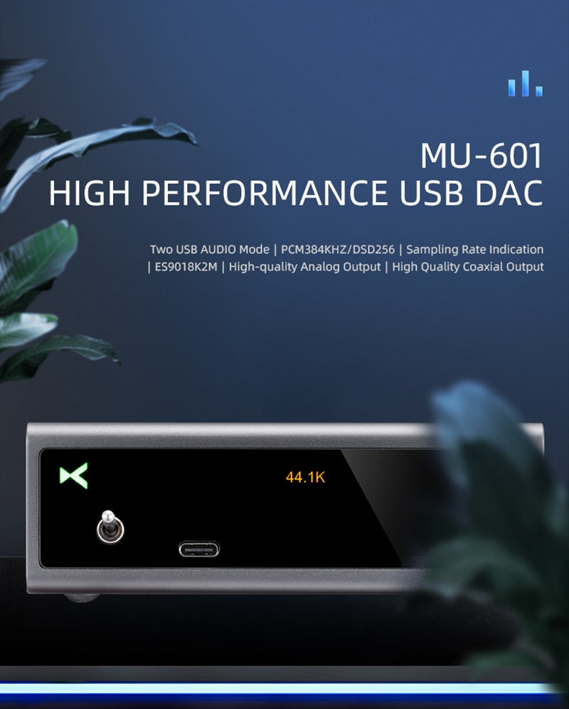 XDUOO MU-601 High Performance USB DAC ES9018K2M PCM384kHZ/DSD256 High-quality Analog/Coaxial Output Hi-Res Audio decoder - The HiFi Cat