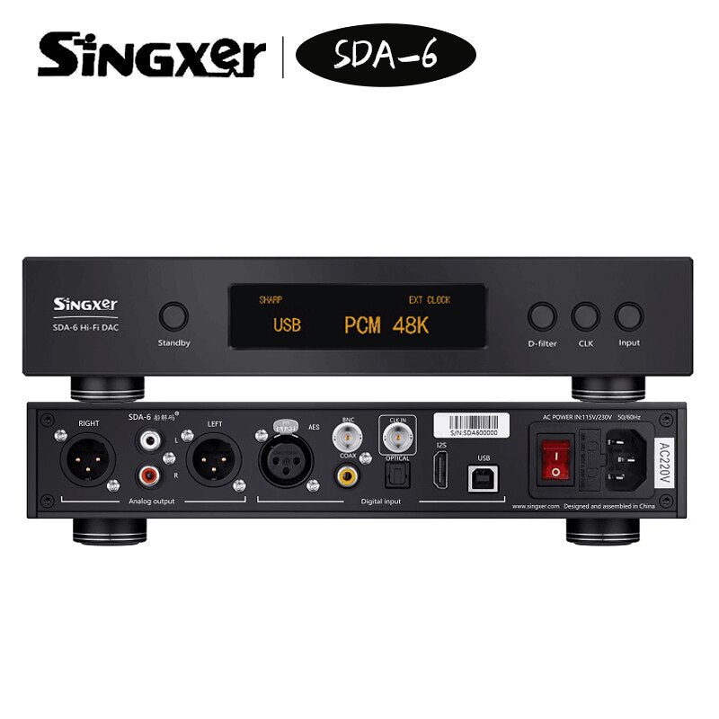 Singxer SDA-6 DAC DSD512 AK4499 XMOS XU208 I2S USB NOS PLL Native Direct Solution Digital Analog Interface Decoder - The HiFi Cat