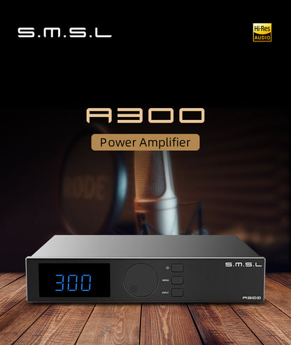 SMSL A300 Hi-res Power Amplifier 165W*2 BTL Mode Bluetooth 5.0 Support Passive Speakers &amp; Active Subwoofers With Remote Control - The HiFi Cat